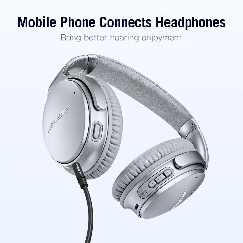 Vention Aux Cable 2.5mm to 3.5mm Audio Cable Jack 3.5 to 2.5 Male Aux Cable For Car Smartphone Speaker Headphone Mobile Phone