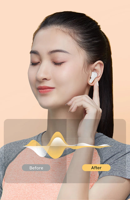 QCY T13 Wireless Bluetooth Earphone with 4 Mics ENC HD Call Headset V5.1 TWS Earphone Touch Control Earbuds Long Standby 40H