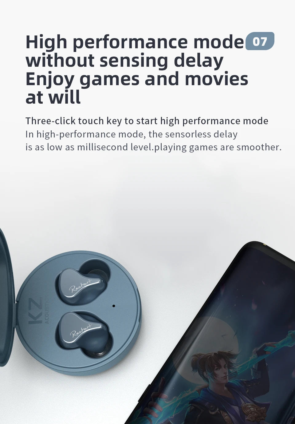 KZ SKS 1BA+1DD TWS Earphones Bluetooth 5.2 Hybrid Game Earbuds True Wireless Touch Control Noise Cancelling Sport Headset S2 S1