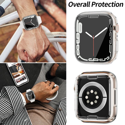 Screen Protector for Apple Watch Case 45mm 41mm 44MM 40MM 42mm 38MM Full TPU Bumper Cover Accessories iWatch Series 9 8 7 SE 6 3