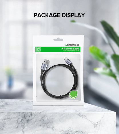 Ugreen Micro USB Cable 2A Nylon Fast Charging USB Cable for Samsung Xiaomi HTC USB Charger Data Cable Mobile Phone Cable