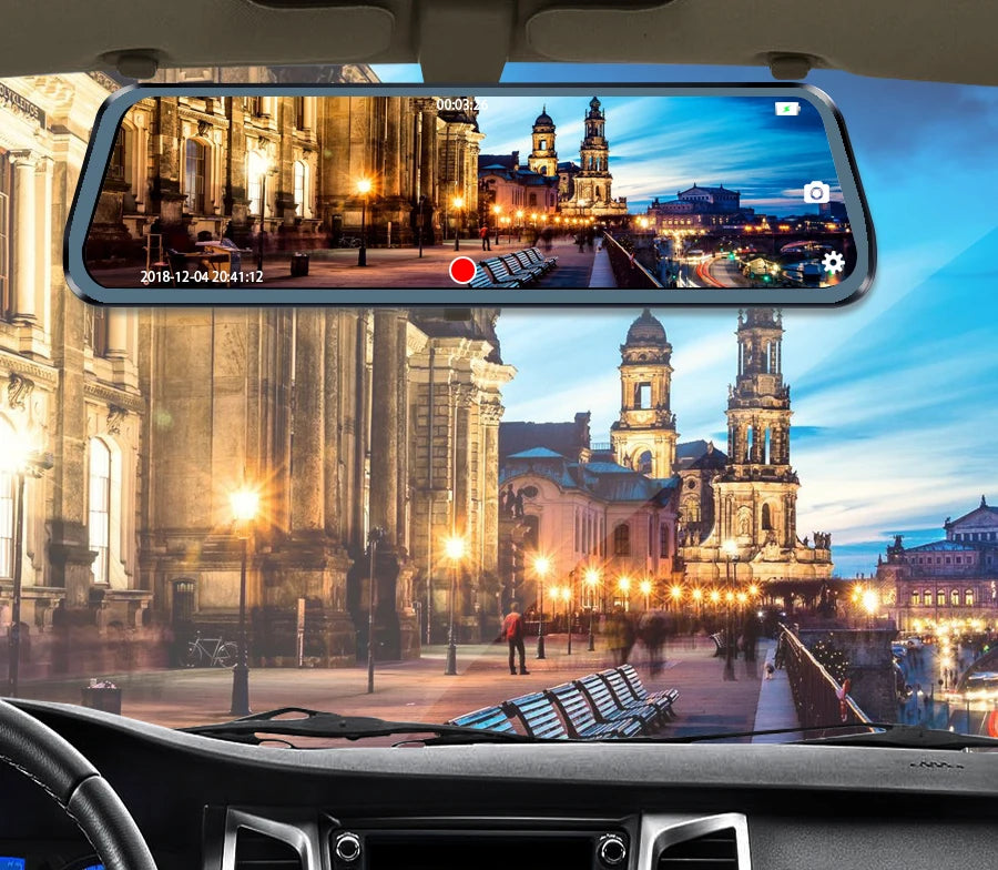Mirror Camera for Car Touch Screen Video Recorder Rearview Mirror Dash Cam Front and Rear Camera Mirror DVR Black Box