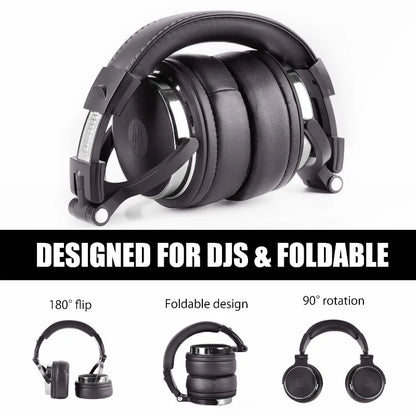 Oneodio Wired HiFi Headphones Professional Studio DJ Headphones With Mic Over Ear Hi-Res Headset Monitoring For AMP Guitar Phone