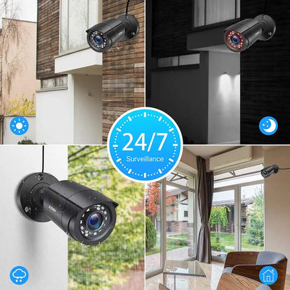 ZOSI 2.0MP 1080p Outdoor Indoor Security Camera 4-in-1 TVI/CVI/AHD/CVBS CCTV Camera for Analog Home Surveillance DVR System