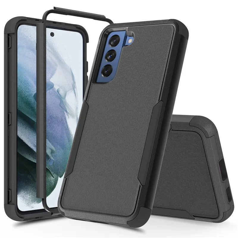 For Samsung Galaxy S21 FE S22 Plus S23 S24 Ultra 3 Layer Armor Hybrid Shockproof Case for A12 A32 A52 A52S A13 A33 A53 A14 A54