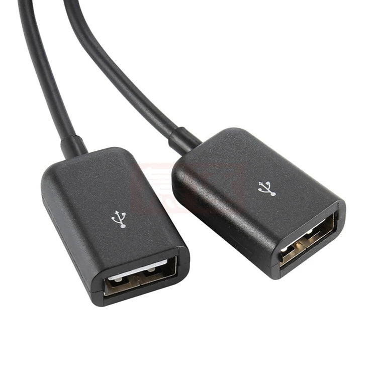 Schwarz USB 2,0 Dual Ports Hub Kabel Bus power Für Laptop Macbook Notebook PC & Maus & Flash Disk