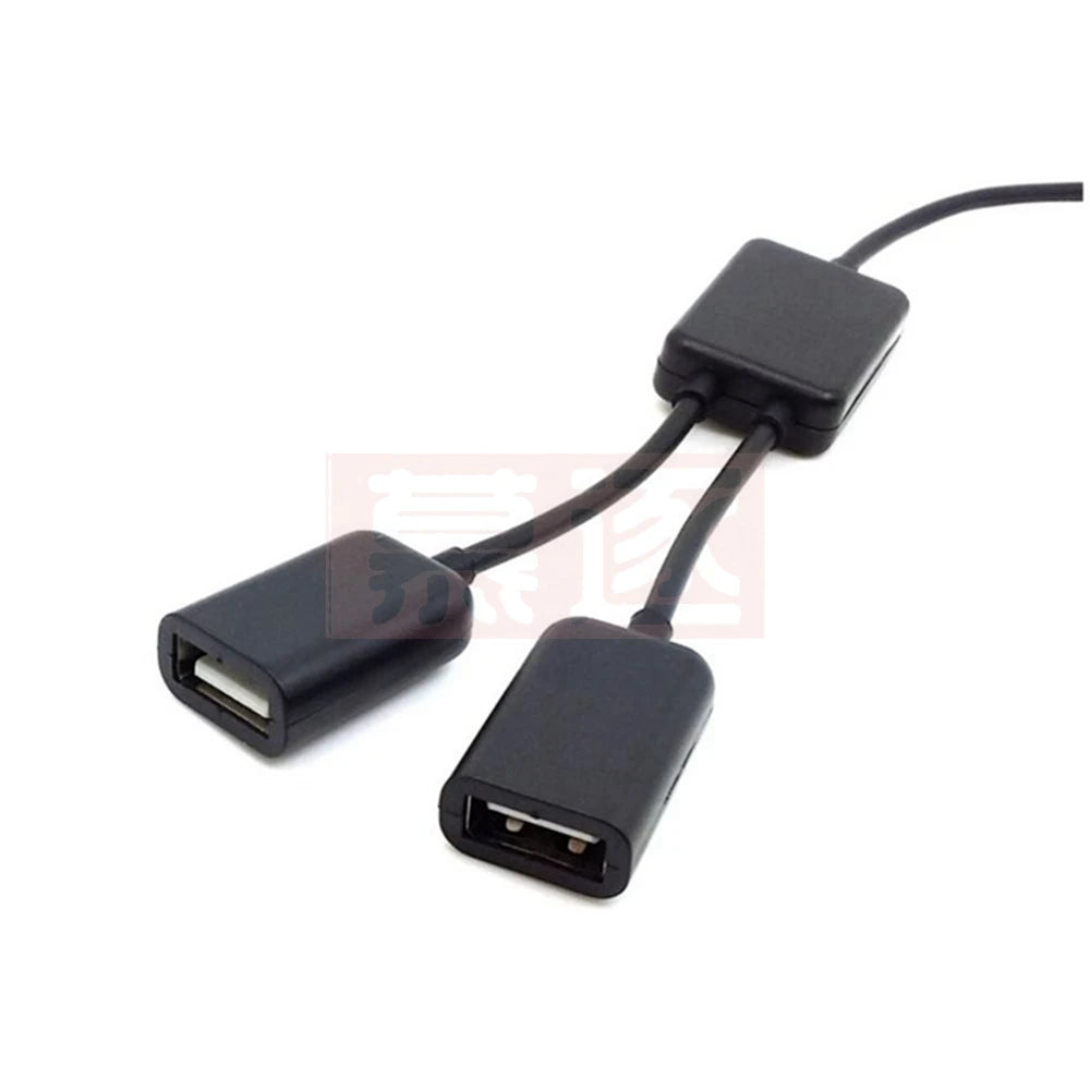 Schwarz USB 2,0 Dual Ports Hub Kabel Bus power Für Laptop Macbook Notebook PC & Maus & Flash Disk