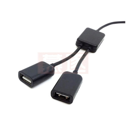 Schwarz USB 2,0 Dual Ports Hub Kabel Bus power Für Laptop Macbook Notebook PC & Maus & Flash Disk