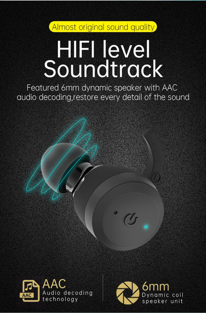 Bluetooth Wireless Headphones with Mic Sports Waterproof TWS Bluetooth Earphones Key Control Wireless Headsets Earbuds Phone