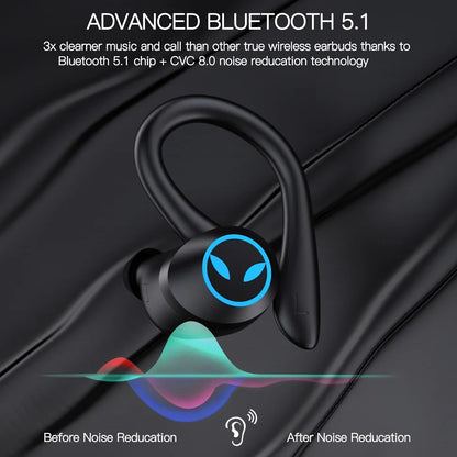 TWS Wireless Earphones Bluetooth-compatible 5.4 Headphones IPX7 Waterproof Earbuds LED Display HD Stereo Mic for Xiaomi iPhone