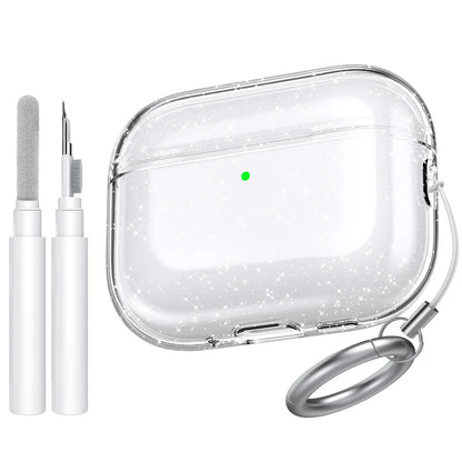 for Airpods Pro 3 Case Clear Glitter Sparkle Bling Clear Case for Airpods Pro 3 Case Cover 2025 Soft TPU Case for Airpods Pro 3