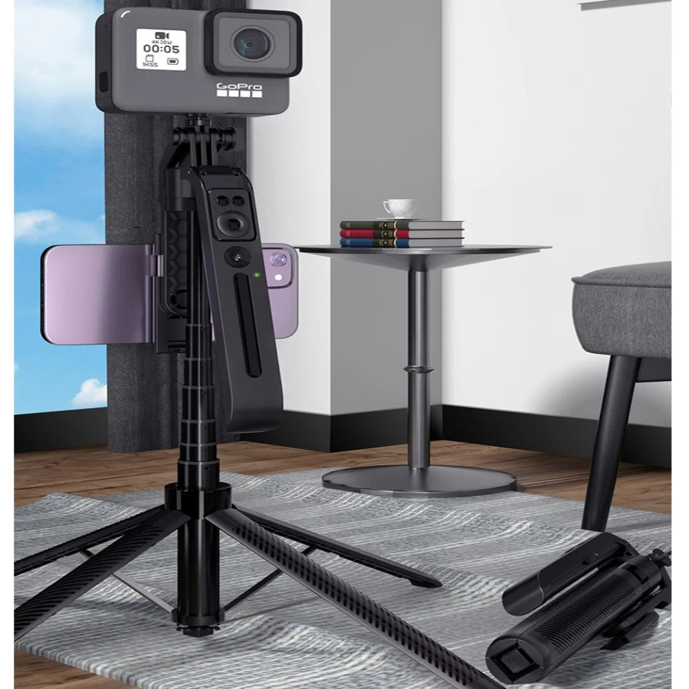 COOL DIER C12 AI Tracking Gimbal Tripod Gimbal Stabilizer Wireless Selfie Stick Foldable Holder With Bluetooth Shutter For Live