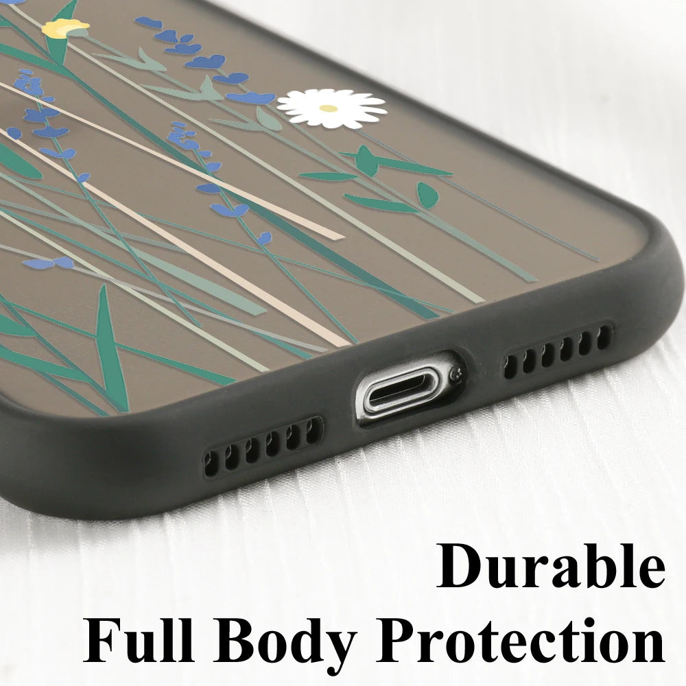 For Samsung S24 S22 S26 Ultra Case Cover Samsung Galaxy S25 S23 Ultra S21 Plus S20 FE Note 20 Ultra Lavender Flowers Clear Cases