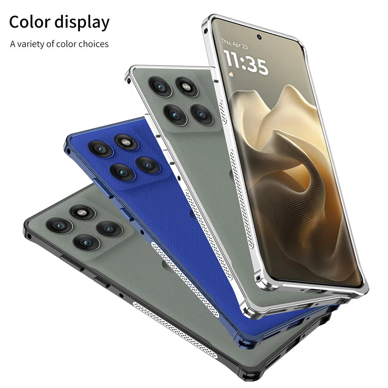 For MOTO Edge 60 Case on Metal Frame Heat Dissipation Motorola Edge 60 Pro Fusion Caque
