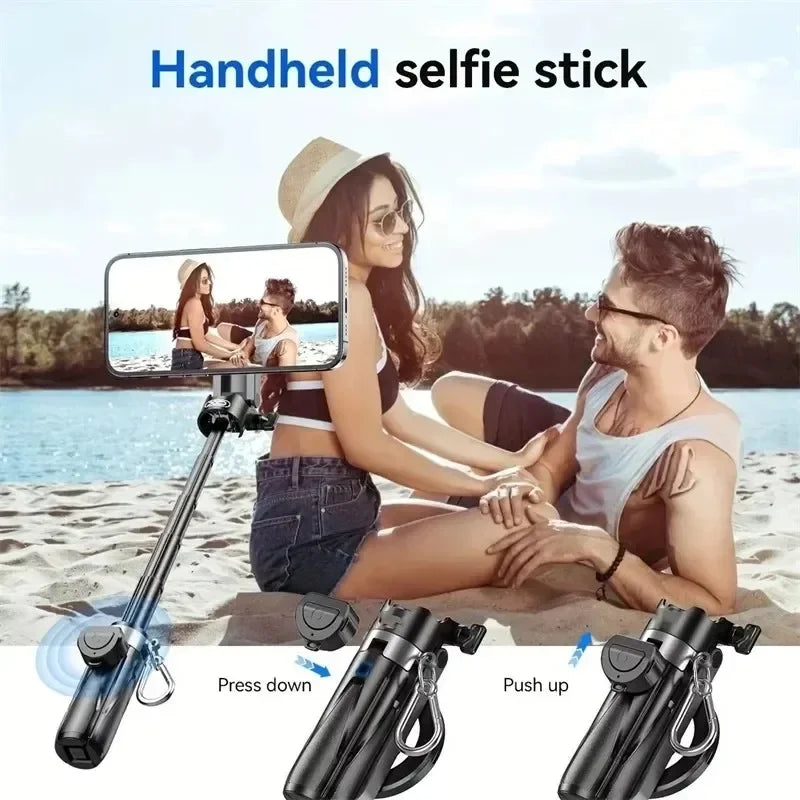 For Magsafe Magnetic Selfie Stick Mini Bluetooth Extendable Handle Tripod For iPhone Samsung Mobile Phone Stabilizer Selfiestick