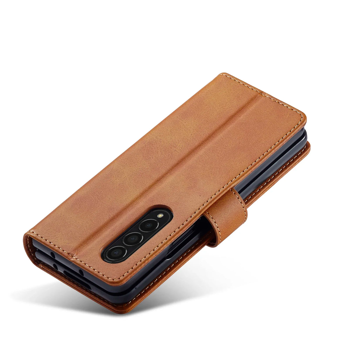 Flip Cards Solt Leather Case For Samsung Galaxy Z Fold 7 6 5 4 3 5G Card Pocket Folding Cover Wallet Book Bag Fold5 Purse Coque