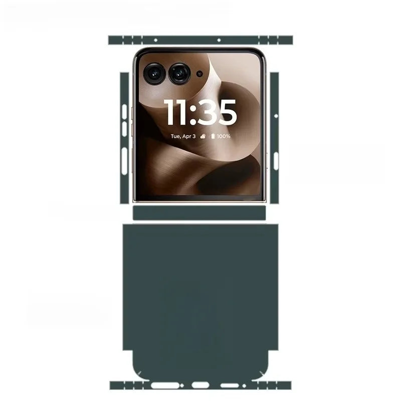 Colorful Anti-Scratch Phone Skin For Motorola Razr60 40 50 Ultra Back + Hinge Decal Matte Film For Moto Razr 40 50 Decal Sticker