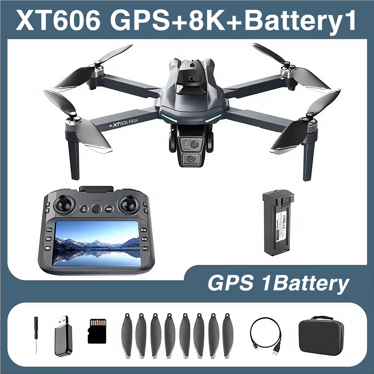 XT606 MAX 3 battery Drone 4k 8K HD Professional Camera FPV Wish Screen Drone 360° Obstacle Avoidance Quadcopter Toys Dron gifts