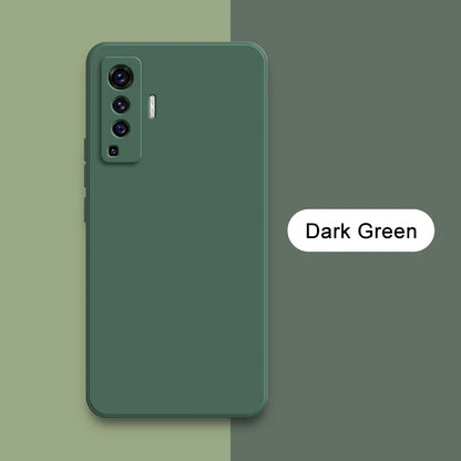 Luxury Square Liquid Silicone Case for VIVO X50 Pro Plus Lite X51 5G Camera Protective 360 Shockproof Phone Cover X50Pro X50Lite
