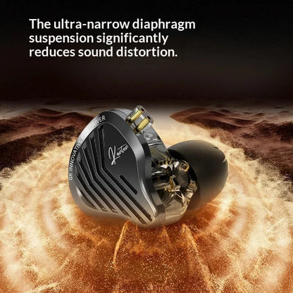 GK-KUNTEN Wired Earphones Flagship Single Motion In Ear Heavy Bass Fever HIFI High Quality Earphones