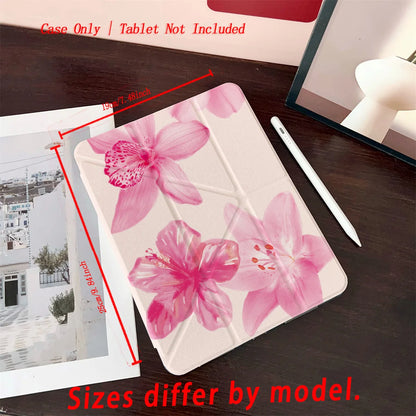 Y-Shape Foldable Stand Fresh Printed iPad Case, Auto Sleep/Wake, Fashion Minimalist Style, Fits Various Apple Models . 8 Styles