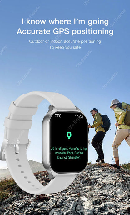 2026 New Smart Watch For Android IOS 2.01Inch Color Screen Bluetooth Call Blood Oxygen/Pressure Monitoring SmartWatch Women HT30