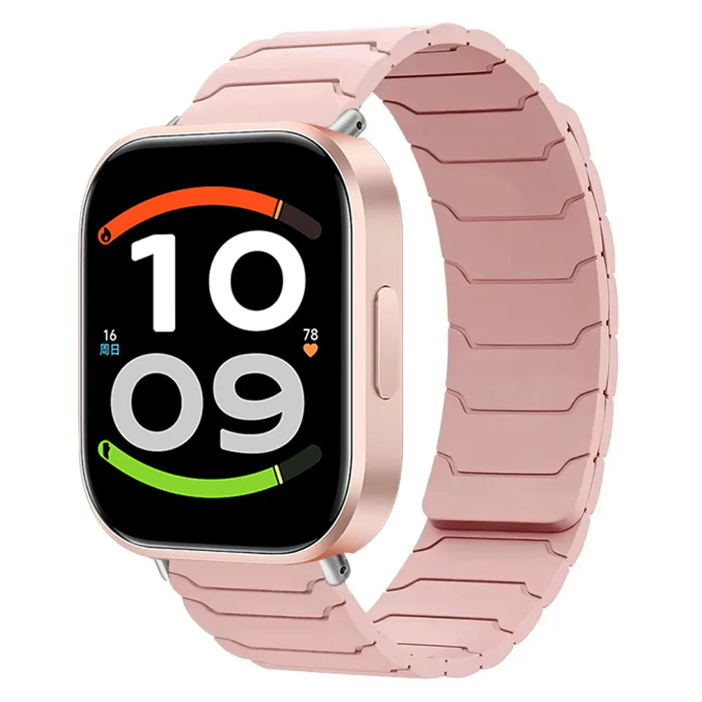 Magnetic Silicone Strap For Redmi Watch 6 Active-Lite/6-5-4 Sports Bracelet Wristband For Xiaomi Mi Band 10 Pro/9 Pro/8 Pro Belt