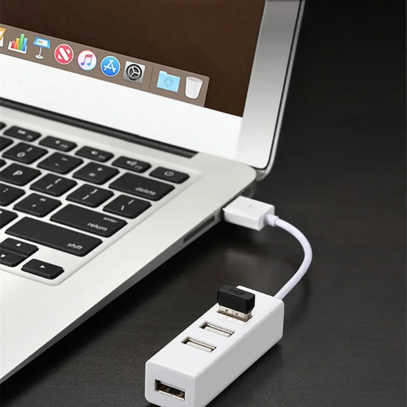 4 in 1 USB 2.0 Hub Multi USB Splitter Power Adapter High Speed 4 Port All In One For PC Windows Computer Accessories