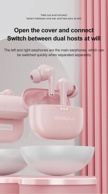 10pcs Lenovo LP3 Pro Wholesale 2pcs Original LP3 Pro Wireless Bluetooth Headphones HiFi Stereo Earbuds Noise Reduction With Mic