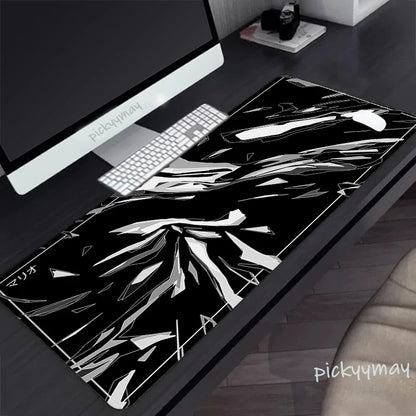 Black And White Large Mouse Pad 100x50cm Computer Mousepad Company Gaming Mausepad Keyboard Mat Office Desk Mats Abstract Art