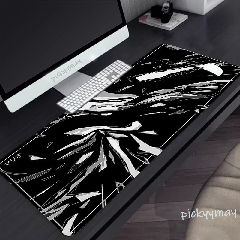 Black And White Large Mouse Pad 100x50cm Computer Mousepad Company Gaming Mausepad Keyboard Mat Office Desk Mats Abstract Art