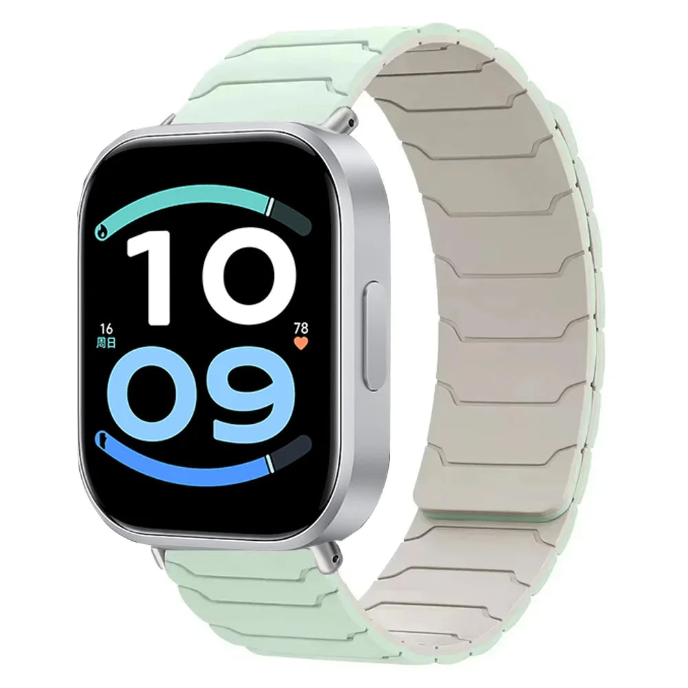 Magnetic Silicone Strap For Redmi Watch 6 Active-Lite/6-5-4 Sports Bracelet Wristband For Xiaomi Mi Band 10 Pro/9 Pro/8 Pro Belt