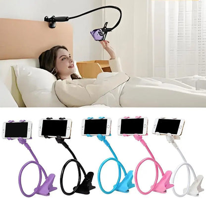 Phone Holder Stand Lazy Bracket Headrest Bed 360 Flexible Long Arms Clamp Mount Phone Stand 360 ° Rotation For iPhone 3.5~6.5"