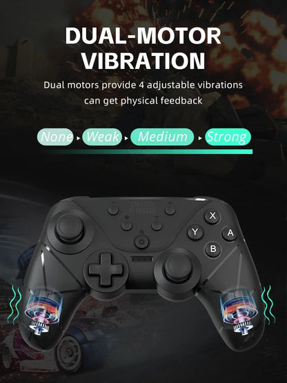 DATA FROG Lightweight Gaming Gamepad NFC Turbo Burst Function Dual Motor Vibration Controller For Switch OLED Lite
