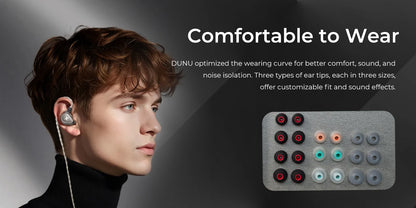DUNU Titan X Earphones Dual Magnetic Dynamic Driver Metal Alloy Housing 3.5mm/TypeC Mic Earbuds For HiFi Earphone Audiophile