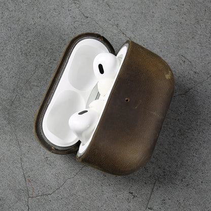 Crazy Horse Genuine Leather Case For Airpods Pro 3 Cases Airpods 5 3 4 Handmade Wireless Bluetooth Earphone Box Protective Shell