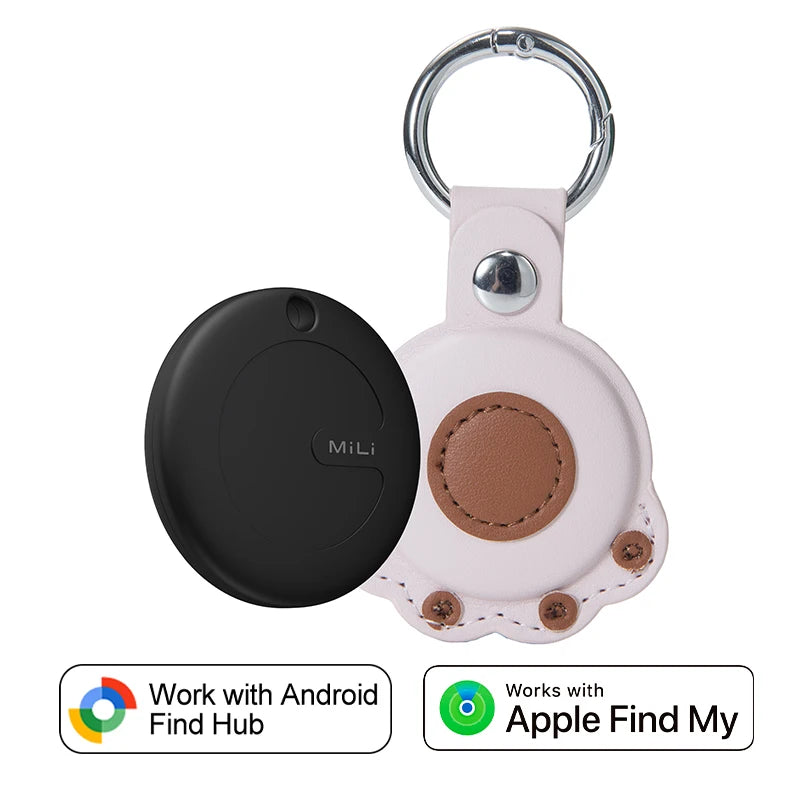 Dual System MiLi MiTag Smart Location Tag Bluetooth GPS Tracker Locator Keys Finder Works With Apple Find My & Google Find Hub
