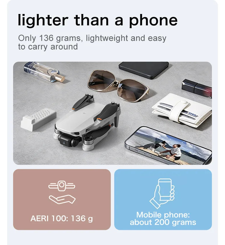 Aeri100 Drone with VR Optical Flow Positioning Brushless Motor HD Aerial Photography Dual Camera Remote Control Aircraft