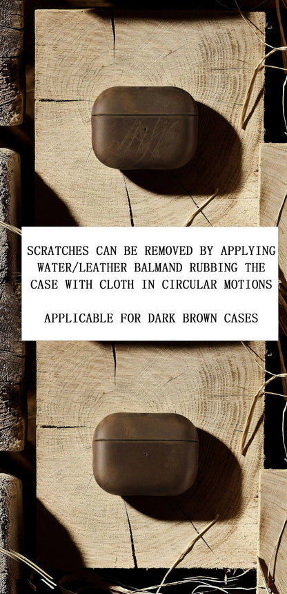 Crazy Horse Genuine Leather Case For Airpods Pro 3 Cases Airpods 5 3 4 Handmade Wireless Bluetooth Earphone Box Protective Shell