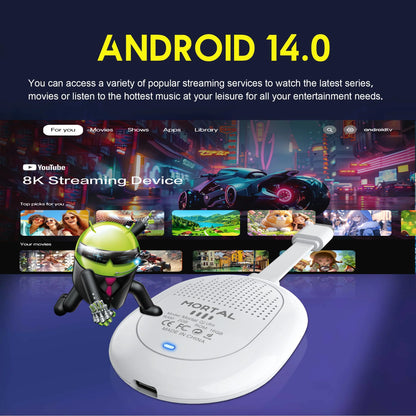 Q2 Ultra Android 14 TV Stick 4K Ultra HD Dual Band WiFi 2.4G/5G Bluetooth 5.0 Quad Core Smart Media Player Dongle