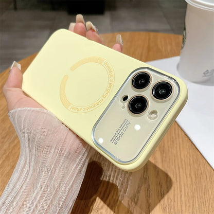 Large Window Autofocus Liquid Silicone For Magsafe Magnetic Case For iPhone 16 15 Plus 14 13 12 11 Pro Max Lens Shockproof Cover