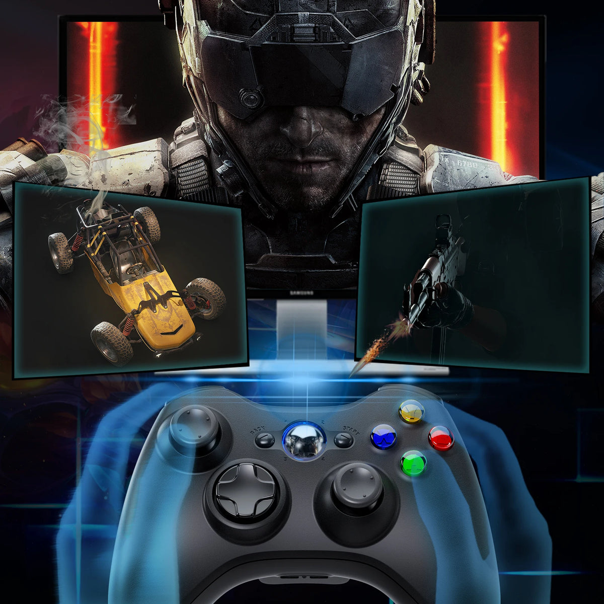 Wireless For Xbox 360 Controller Xbox 360 Slim/Elite/Winodow/PC Video Game Gamepad 6axis Joystick Dual Vibration 2.4G Gaming