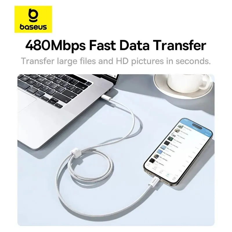 Baseus 100W Type C To USB C Cable For iPhone 18 17 16 Fast Charging Charger Cord For Macbook iPad Samsung Xiaomi Fast USB C Wire