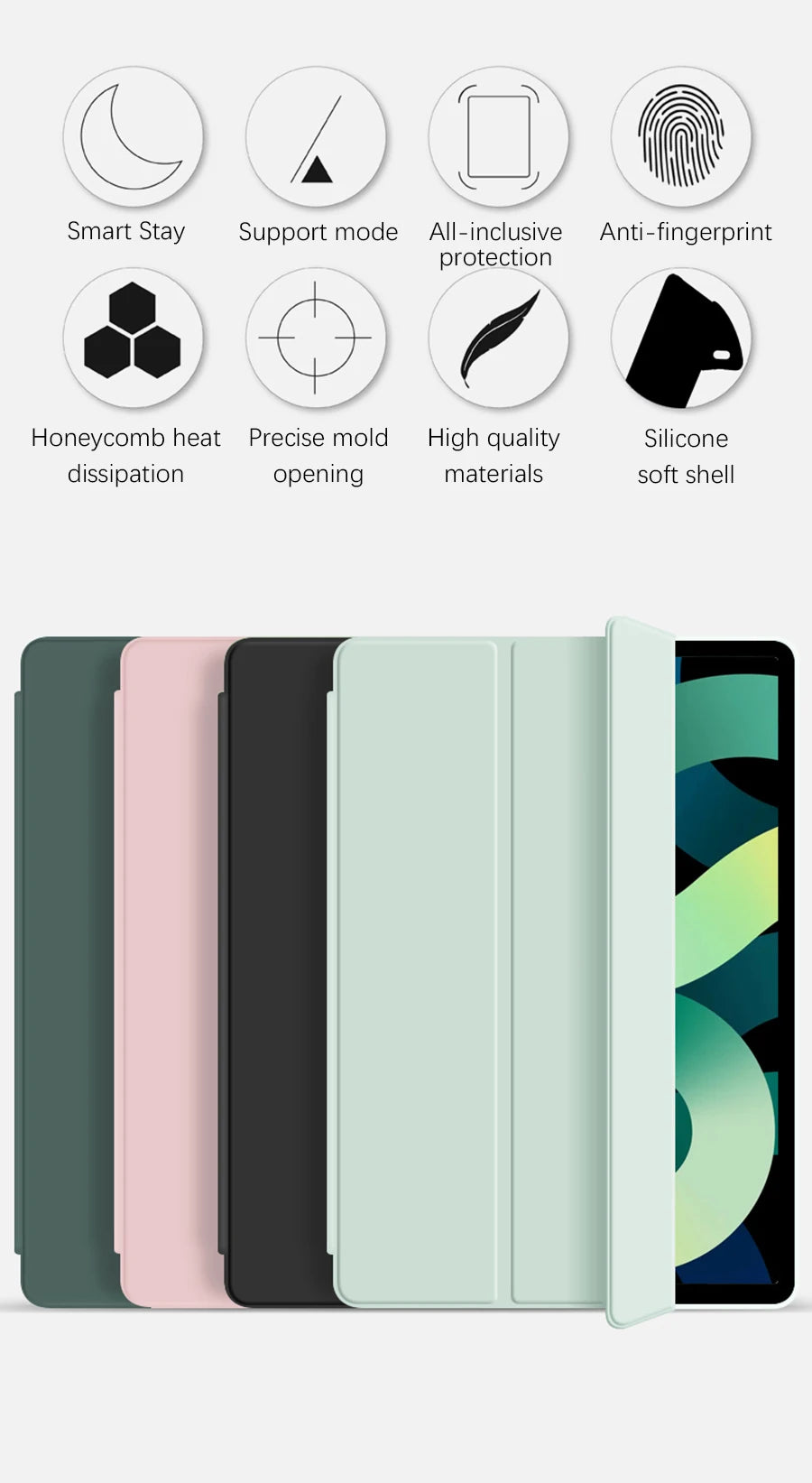 Case For iPad A16 11th 10th Generation Pro 11 13 M4 M5 Pro 12.9 12 9 Air 11 M3 2025 Fund For iPad Air 4 5 7th 8th 9th 10.2 Cover