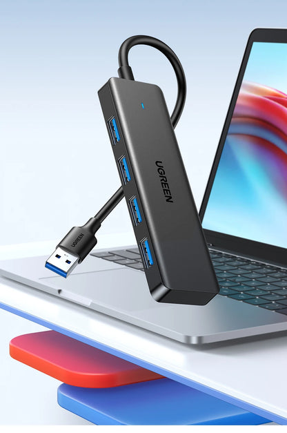 UGREEN USB3.0 HUB 4 Ports USB-A Splitter Slim USB Expander for Mouse Keyboard Flash Drive U Disk Printer and Laptop PC PS5 Xbox