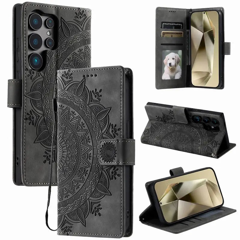 S26 S25 S24 S23 S22 S21 S20 Ultra S10 S9 S8 Plus FE Case For Samsung Galaxy Note 20 10 9 8 Leather Wallet Phone Cover