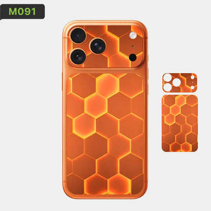 BC02 for Apple iPhone 17 Pro Max /17 Pro/Air Camera with Battery Skin Wrap 3D Colorful Rear Protective Sticker Film