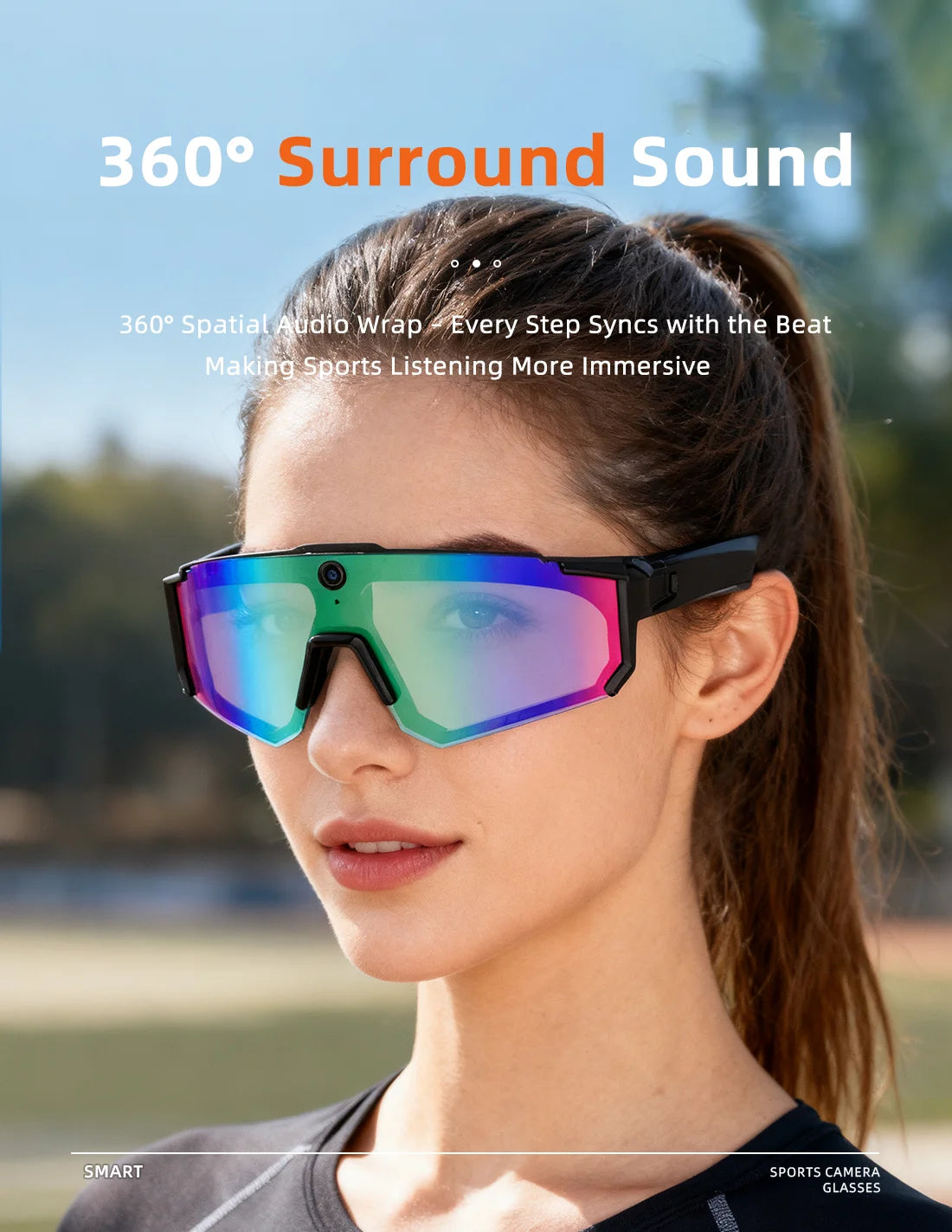 New AI Smart Shooting&Recording Glasses with 800W Camera HD Anti-Shake Bicycle Riding Shooting Artifact Windproof Goggles 2026