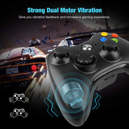 Wireless For Xbox 360 Controller Xbox 360 Slim/Elite/Winodow/PC Video Game Gamepad 6axis Joystick Dual Vibration 2.4G Gaming