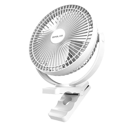 OPOLAR Rechargeable 8inch Clip Fan Strong Silent Wind Mini USB Fan Sturdy Clamp for Baby Stroller Camping Home Outdoor 10,000mAh